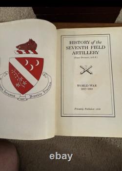 Antique Book HISTORY OF THE SEVENTH FIELD ARTILLERY With MAPs 1929 MILITARY WWI