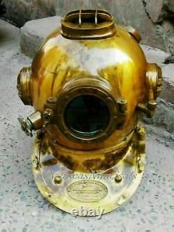 Antique Boston 18 Diving Scuba Divers Wearable US Navy Mark Marine Helmet Gift