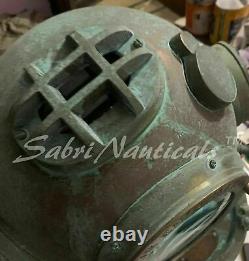 Antique Boston Scuba Copper Vintage Diving Helmet US Navy Mark V Deep Sea Marine
