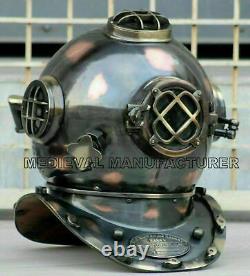 Antique Diving Helmet US Navy Boston Mark V Deep Sea Marine Divers Scuba Divers