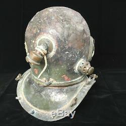 Antique FULL SIZE Diving Divers Helmet BRASS, COPPER Vintage Deep Sea Scuba #1241
