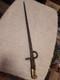 Antique French M1866 Chassepot Sword Bayonet Brass Pommel Military Bayonet