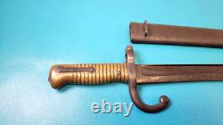 Antique French Model 1866 Chassepot Bayonet Sword + Sheath TR1407