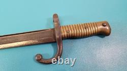 Antique French Model 1866 Chassepot Bayonet Sword + Sheath TR1407
