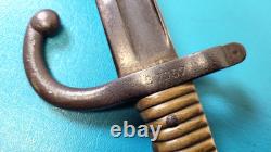 Antique French Model 1866 Chassepot Bayonet Sword + Sheath TR1407 Antique French Model 1866 Chassepot Bayonet Sword + Sheath TR1407