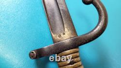 Antique French Model 1866 Chassepot Bayonet Sword + Sheath TR1407