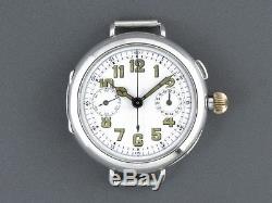 Antique GALLET Chronograph WWI Museum Quality Timepiece Sterling Ca. 1915