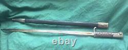 Antique German S 98 WWI Bayonet With Scabbard Matching #'s 22984