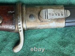 Antique German S 98 WWI Bayonet With Scabbard Matching #'s 22984