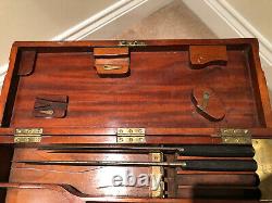 Antique Mahogany Brass Bound Surgeons Field Amputation Box Kit WOOD MANCHESTER