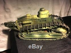 Antique Miniature ww1 trench art FT17 polish tank