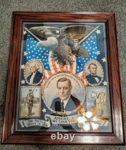 Antique NEAR MINT+ 1917-18 WORLD WAR 1 Propaganda Poster? BEAUTIFUL COLOR! 