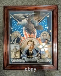 Antique NEAR MINT+ 1917-18 WORLD WAR 1 Propaganda Poster? BEAUTIFUL COLOR! 