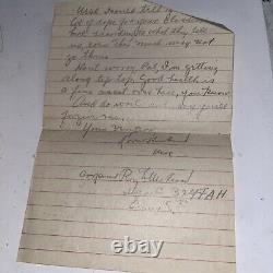 Antique October 1918 WWI Corporal Letter Home From Somewhere in France