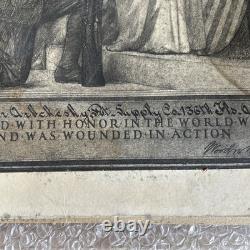 Antique Original WW1 Military Infantry Company Wounded In Action Letter