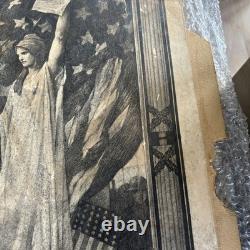 Antique Original WW1 Military Infantry Company Wounded In Action Letter