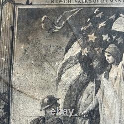 Antique Original WW1 Military Infantry Company Wounded In Action Letter