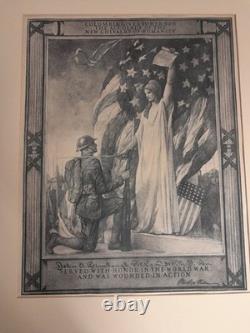 Antique Original WW1 Military Infantry Company Wounded In Action Letter 1919