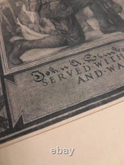 Antique Original WW1 Military Infantry Company Wounded In Action Letter 1919