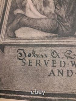 Antique Original WW1 Military Infantry Company Wounded In Action Letter 1919