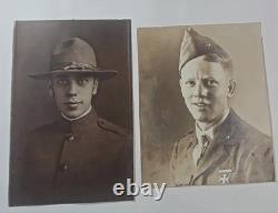 Antique Photos of Handsome Unique looking Soldiers WW1 through WW2