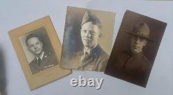 Antique Photos of Handsome Unique looking Soldiers WW1 through WW2