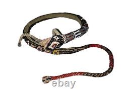 Antique Prisoner Of War World War One Hand Beaded Snake Necklace