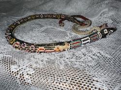 Antique Prisoner Of War World War One Hand Beaded Snake Necklace
