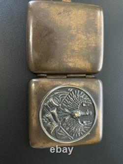 Antique Prussian/German WW1 Brass Cigarette Case in Great Shape for Age