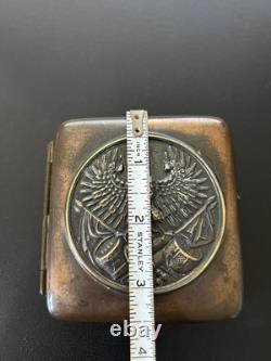 Antique Prussian/German WW1 Brass Cigarette Case in Great Shape for Age