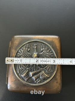 Antique Prussian/German WW1 Brass Cigarette Case in Great Shape for Age