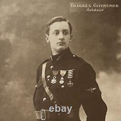 Antique RPPC Real Postcard Georges Guynemer Aviator French Fighter Ace WW1