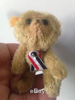 Antique Soldier Miniature Bear Mascot Mohair Bear WWI Mohair Farnell Steevans