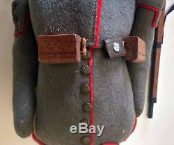 Antique Steiff Felt German Infantryman Doll WWI Uniform
