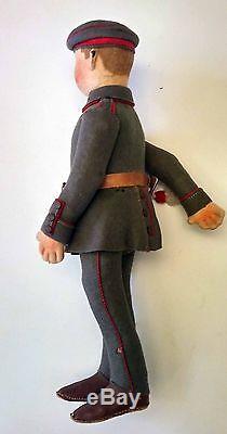 Antique Steiff Felt German Soldier Doll WWI