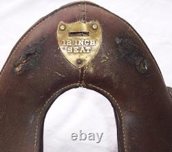 Antique US Cavalry Saddle Brass US Conchos Military McClellan 12 Seat