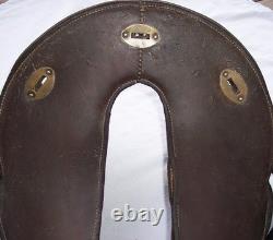 Antique US Cavalry Saddle Brass US Conchos Military McClellan 12 Seat