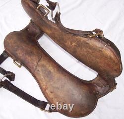 Antique US Cavalry Saddle Brass US Conchos Military McClellan 12 Seat