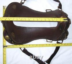 Antique US Cavalry Saddle Brass US Conchos Military McClellan 12 Seat