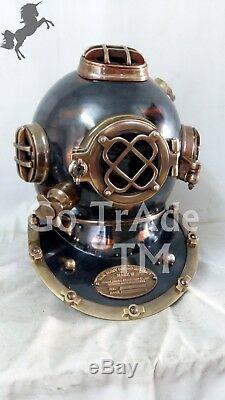 Antique US Navy Diving Helmet Boston Deep Sea Divers Scuba Marine Christmas Gift