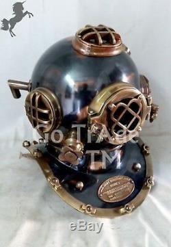 Antique US Navy Diving Helmet Boston Deep Sea Divers Scuba Marine Christmas Gift