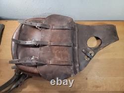 Antique WW1 1917 US Calvary Leather Saddlebags