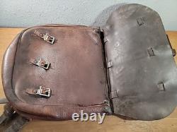 Antique WW1 1917 US Calvary Leather Saddlebags