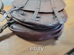 Antique WW1 1917 US Calvary Leather Saddlebags