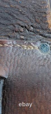 Antique WW1 1917 US Calvary Leather Saddlebags