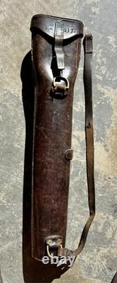 Antique WW1 26 Leather Rifle Scabbard Boot Carrier Gun Carrying Case World War