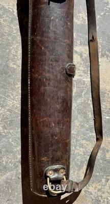 Antique WW1 26 Leather Rifle Scabbard Boot Carrier Gun Carrying Case World War