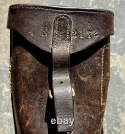 Antique WW1 26 Leather Rifle Scabbard Boot Carrier Gun Carrying Case World War