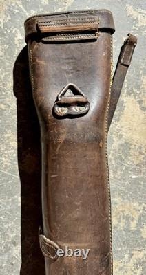 Antique WW1 26 Leather Rifle Scabbard Boot Carrier Gun Carrying Case World War