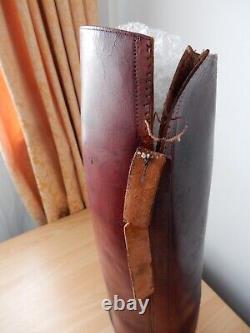 Antique WW1 Military Brown/Oxblood Leather Officers Leather Boots
